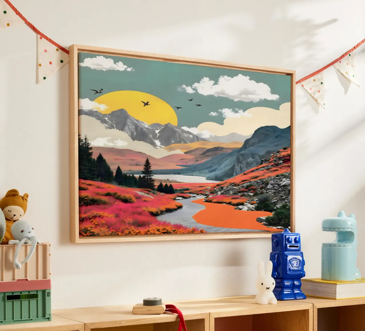 De kunst van plaats canvas met Baklijst van 83oranges
