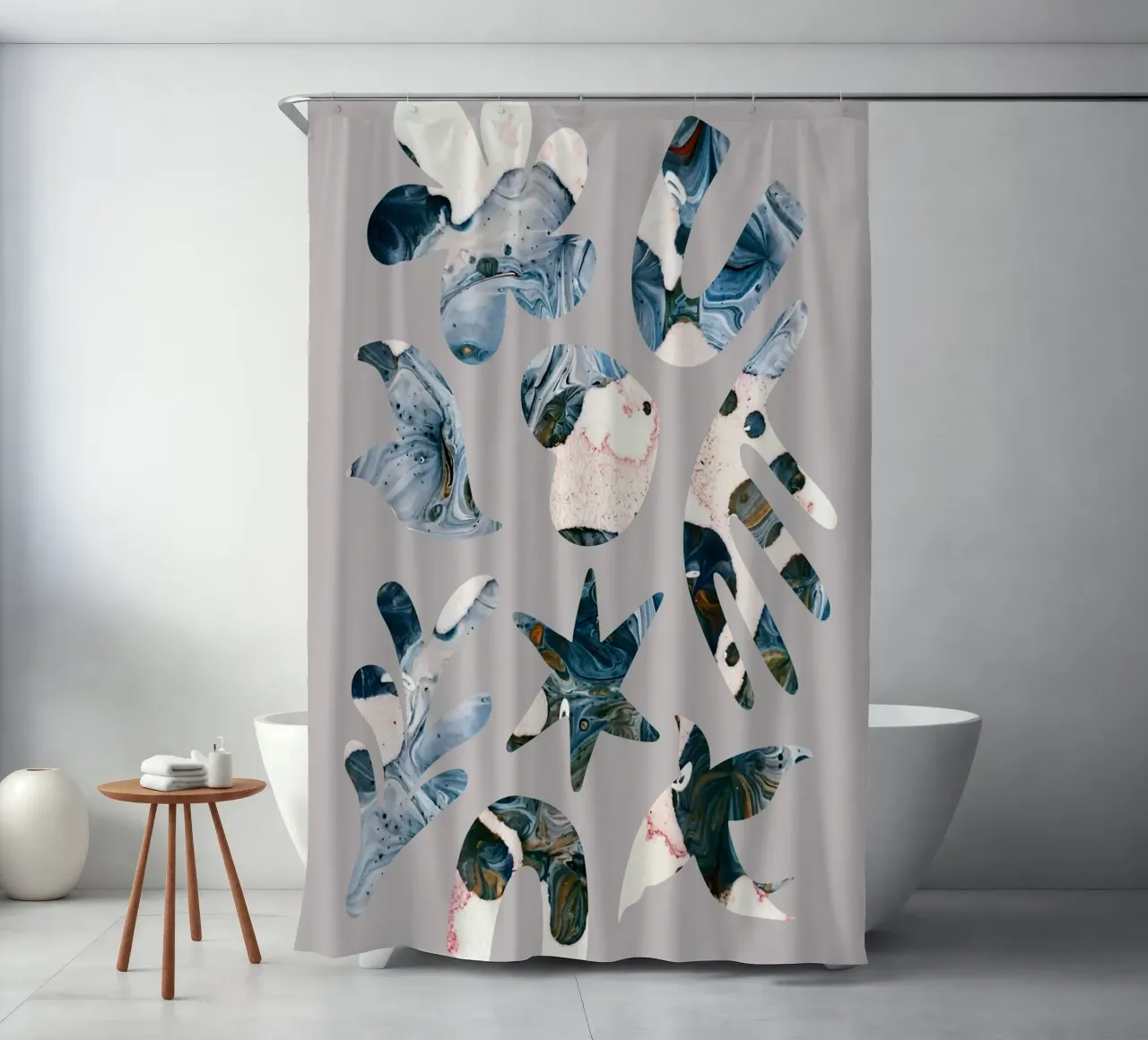 Marble Musings shower curtain by 83oranges