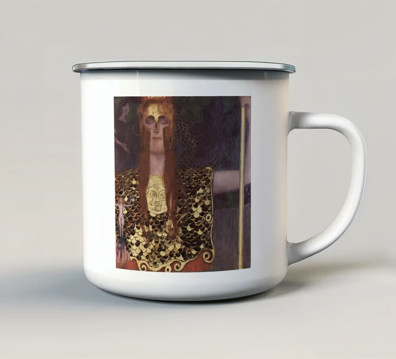 Gustav Klimt - Pallade Atena tazza in smalto da Timeless Artworks