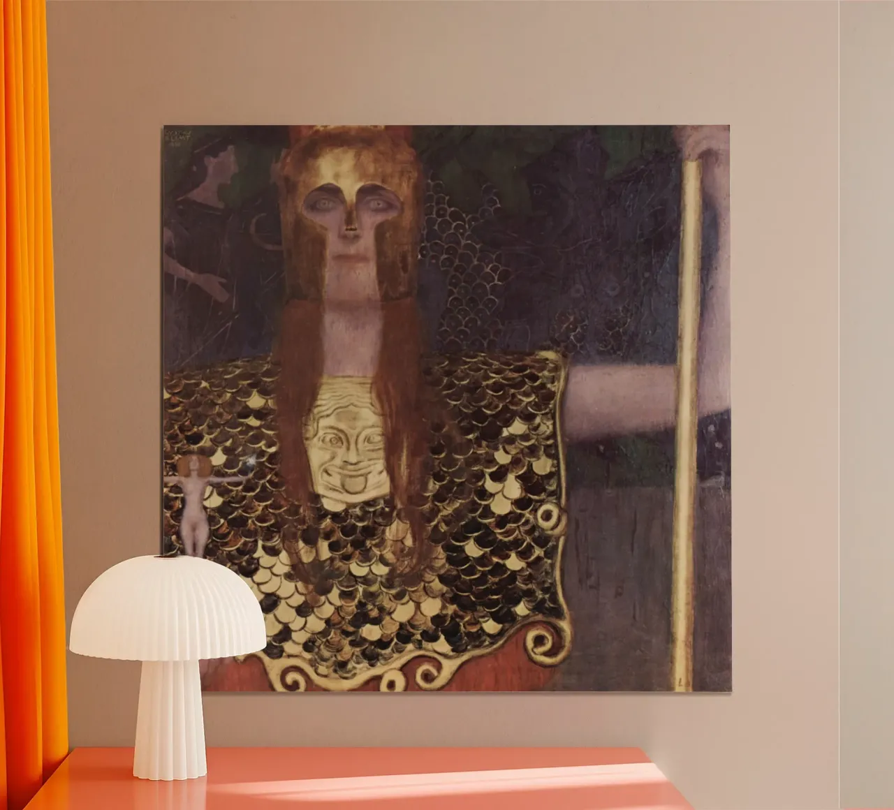 Gustav Klimt - Pallade Atena poster da Timeless Artworks