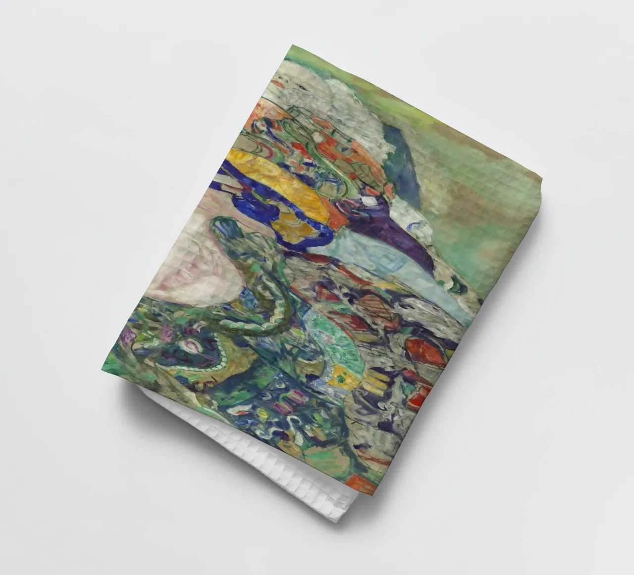 Gustav Klimt - Baby (Cradle) tea towel by Timeless Artworks