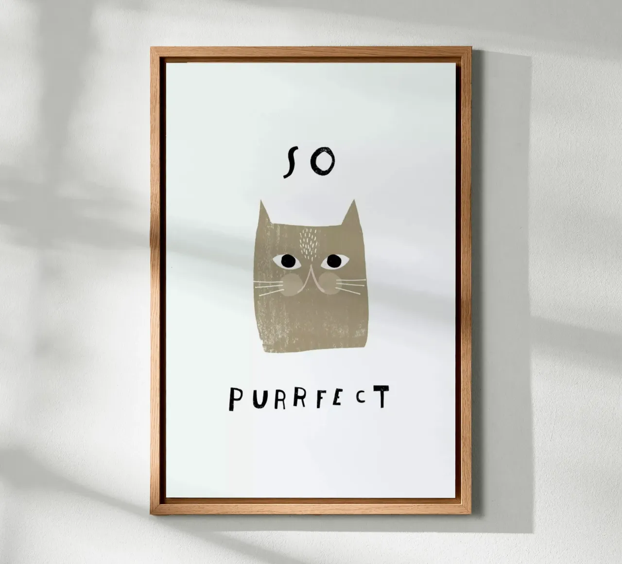 Catisfaction No. 5 canvas met Baklijst van typealive