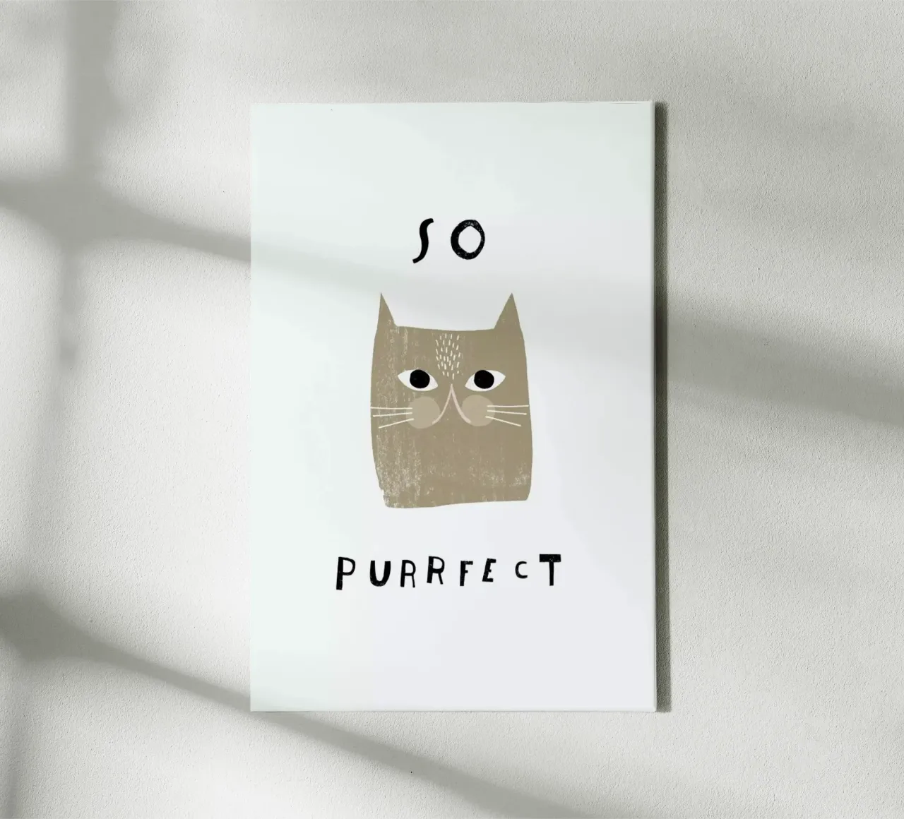 Catisfaction No. 5 canvas met Baklijst van typealive