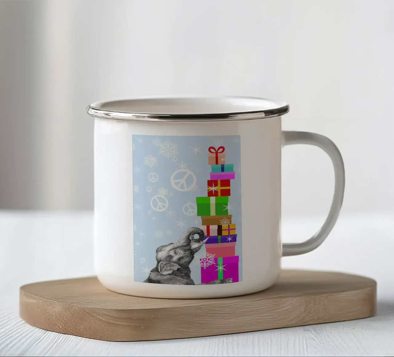 Elephant tazza in smalto da Rococco LA