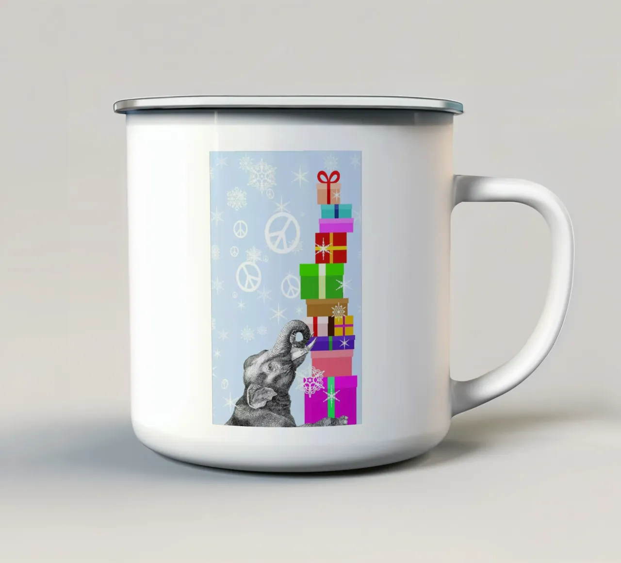 Elephant tazza in smalto da Rococco LA