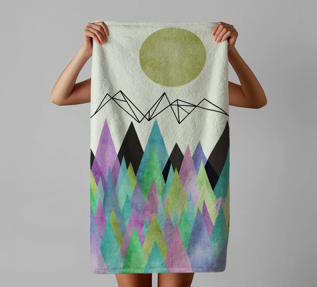 Geo Berge towel by Mia Nissen