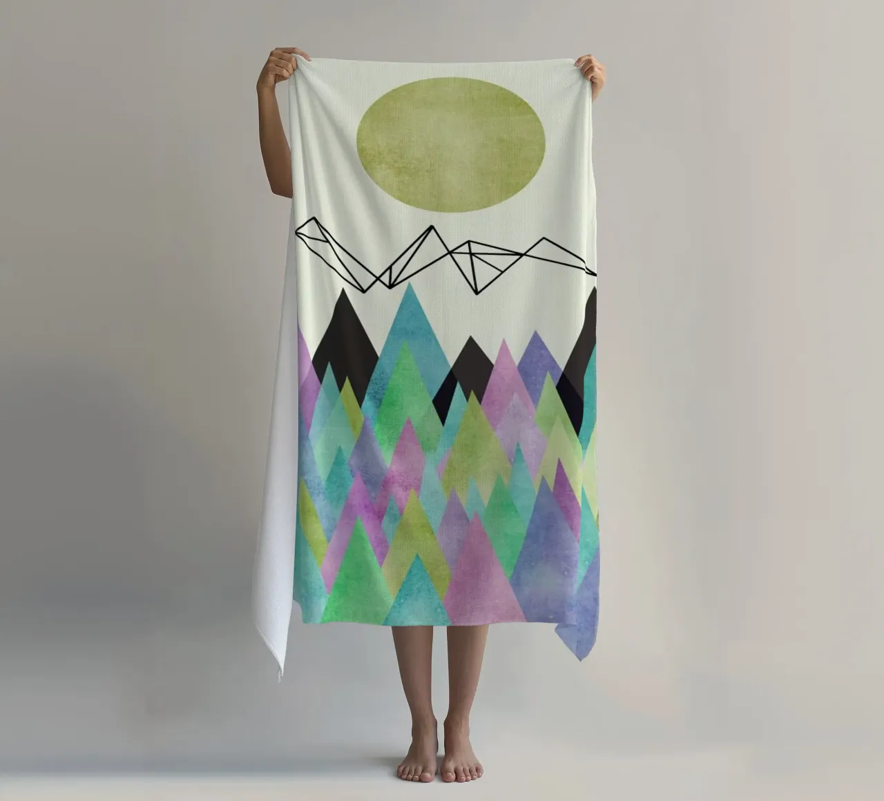 Geo Berge beach towel by Mia Nissen