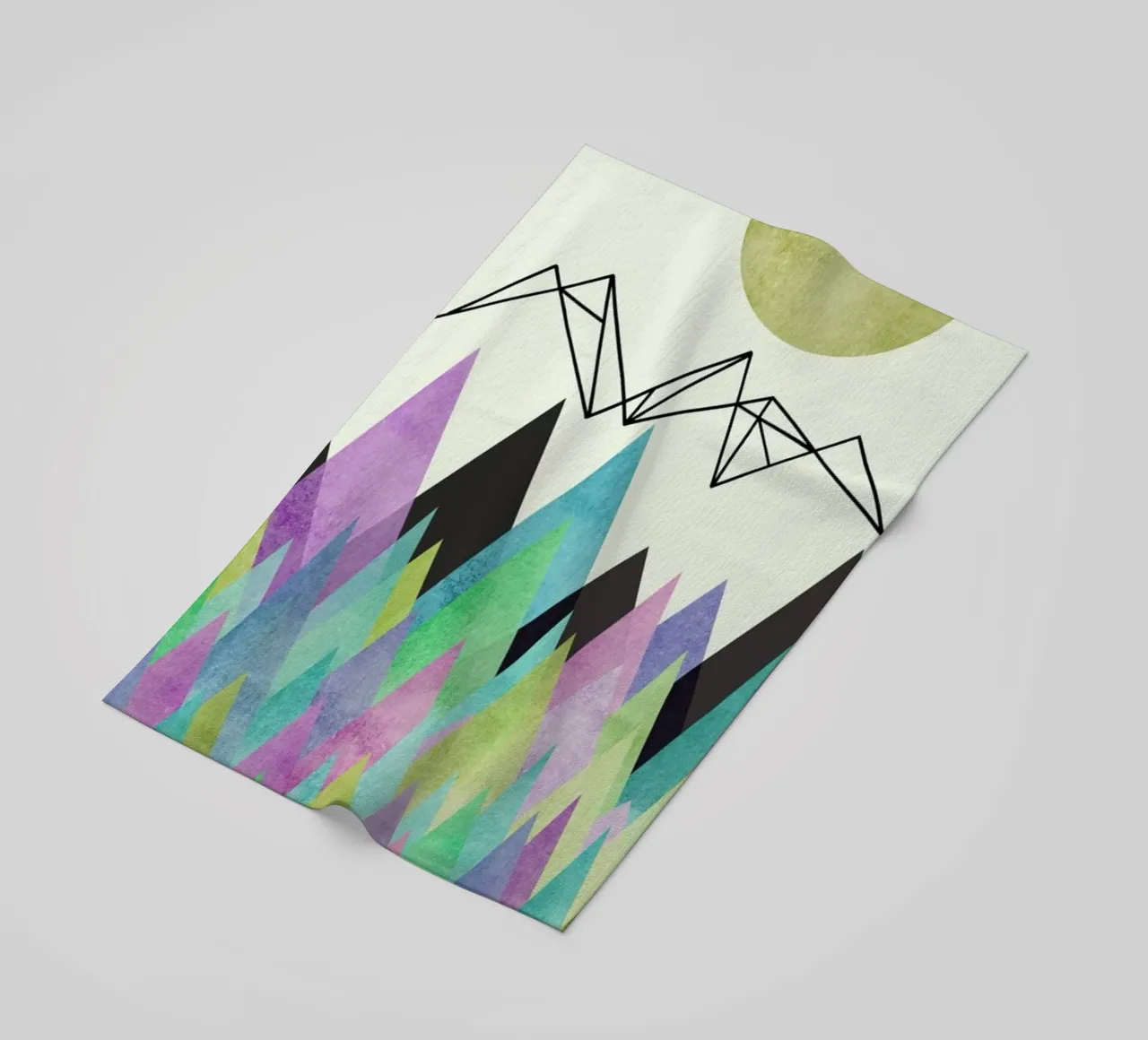 Geo Berge beach towel by Mia Nissen