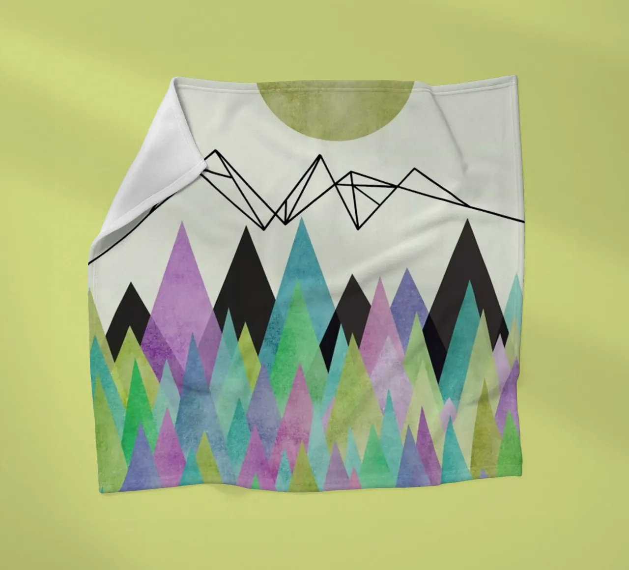 Geo Berge fleece blanket by Mia Nissen