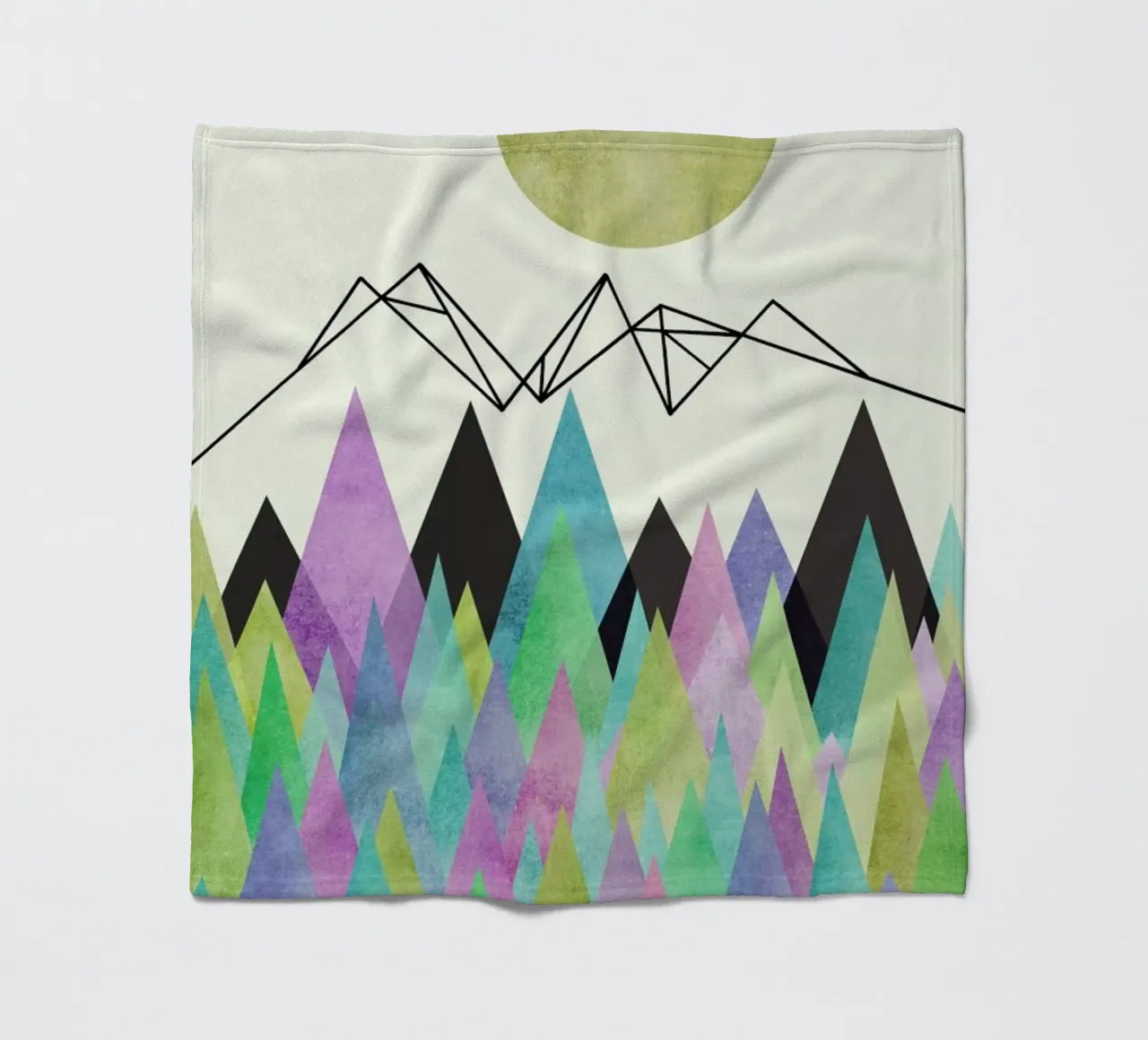 Geo Berge fleece blanket by Mia Nissen