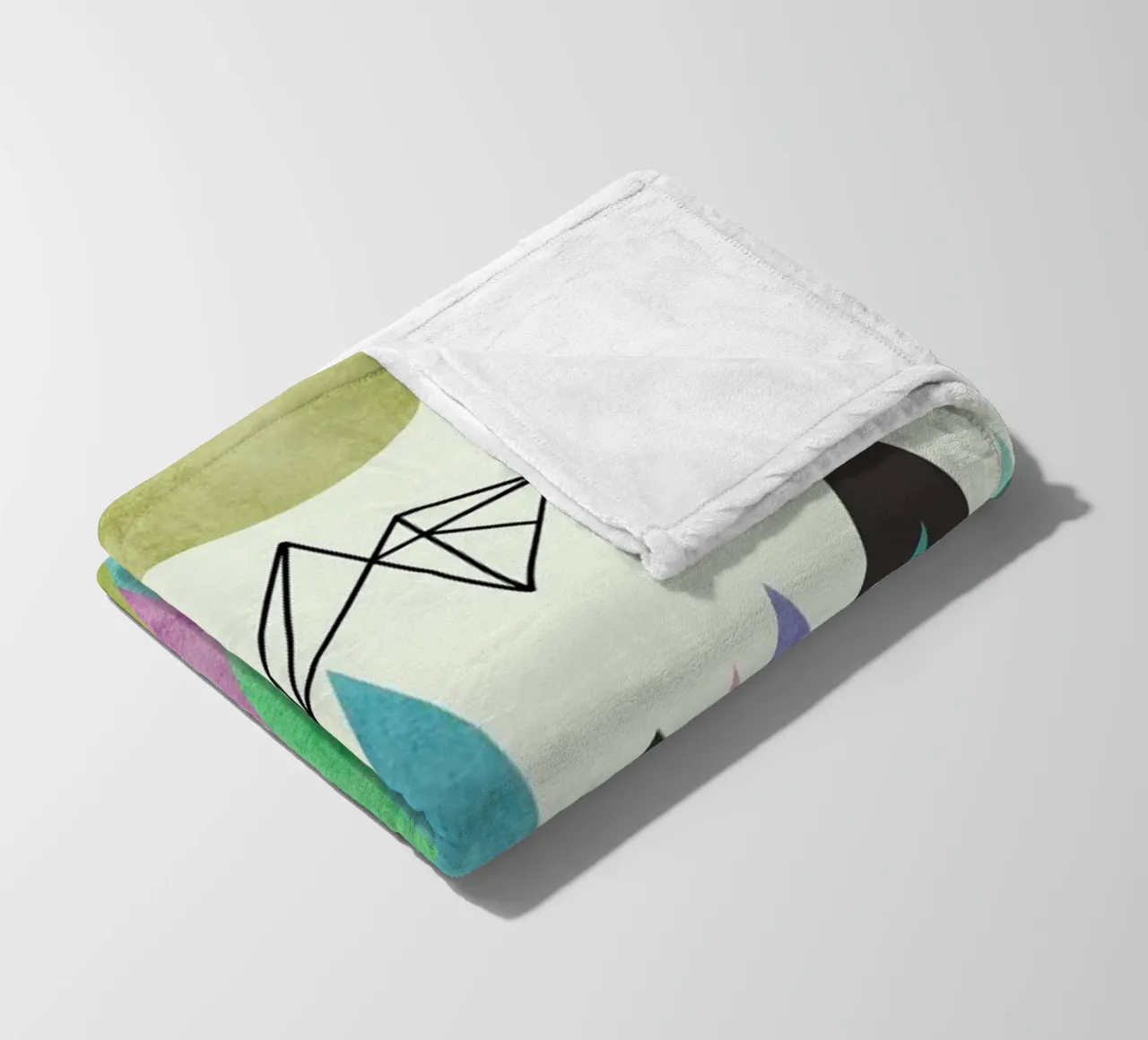 Geo Berge fleece blanket by Mia Nissen
