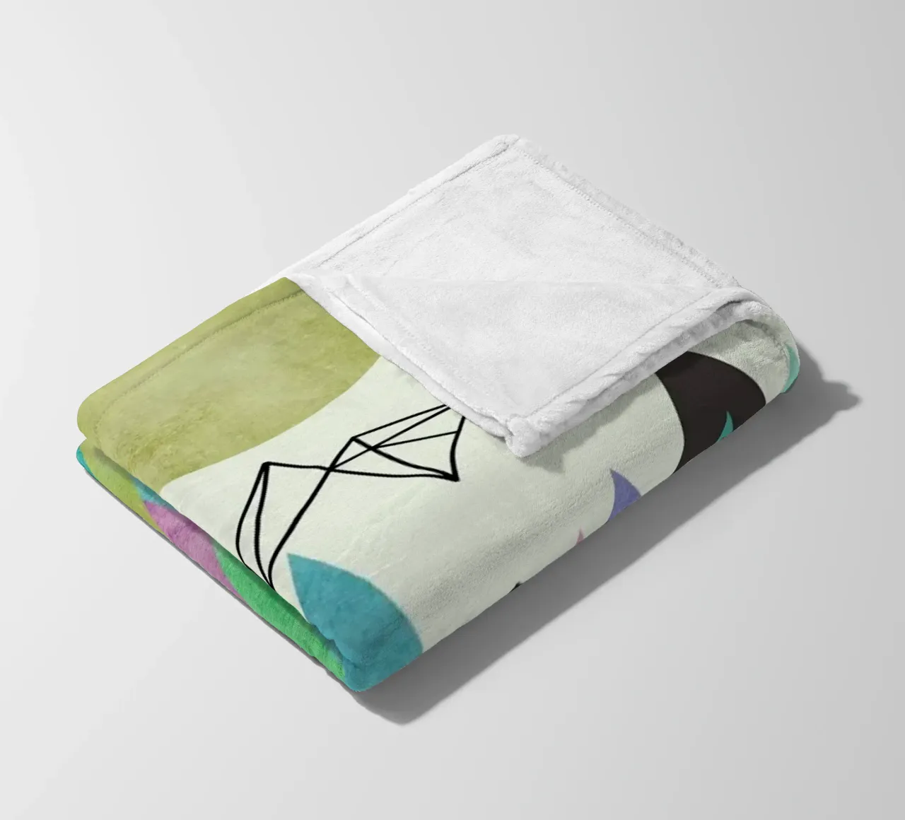 Geo Berge fleece blanket by Mia Nissen