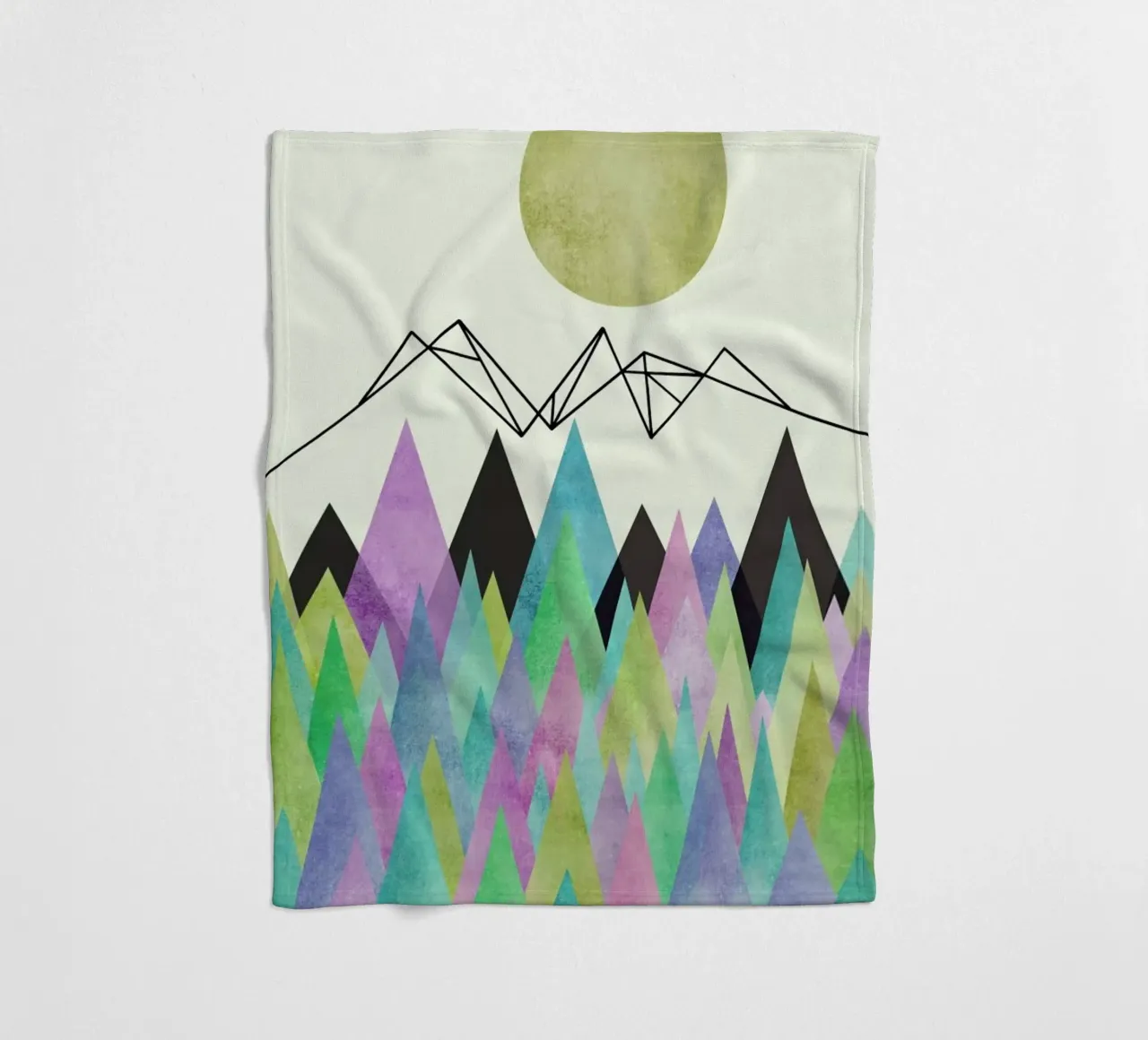 Geo Berge fleece blanket by Mia Nissen