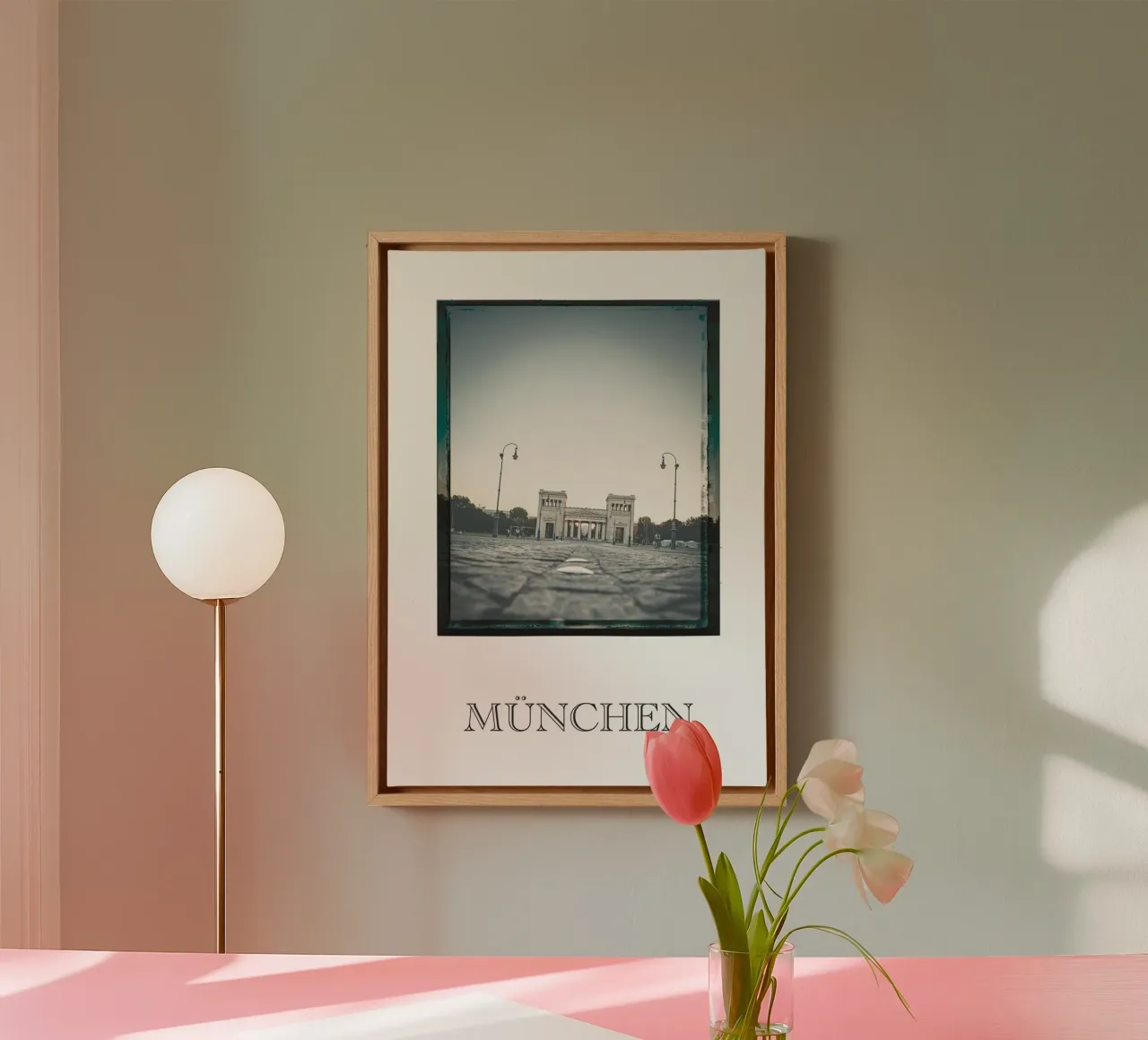 München tela con Cornice a cassetta da Flo Klein