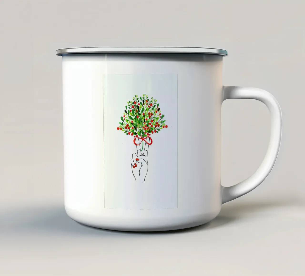 Peace tazza in smalto da Rococco LA