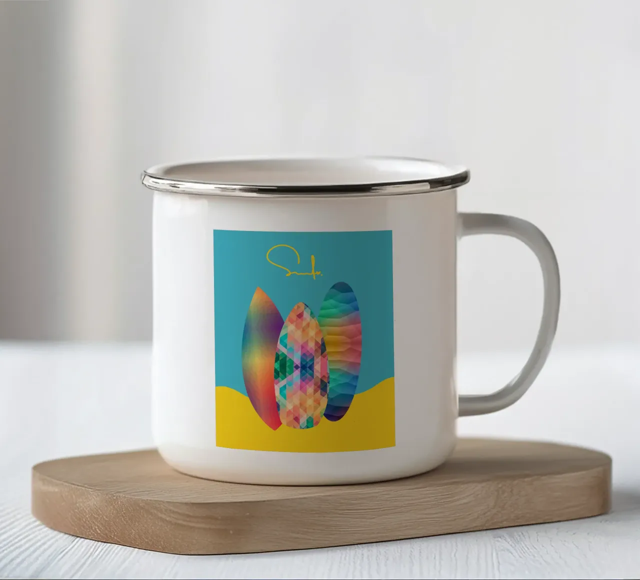 Surf Love No. 1 tazza in smalto da LIMITED EDITION LETTERS