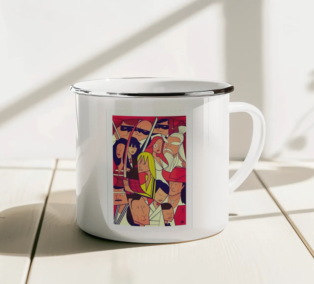 Hattori Hanzo tazza in smalto da Ale Giorgini