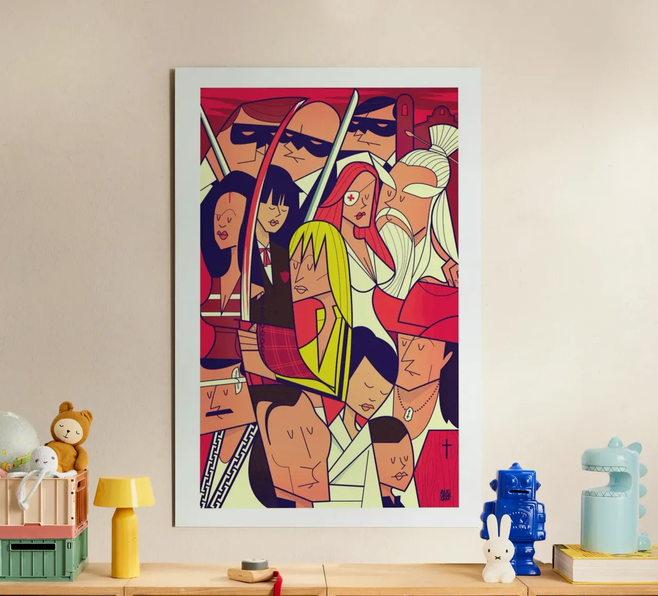 Hattori Hanzo alu-dibond by Ale Giorgini
