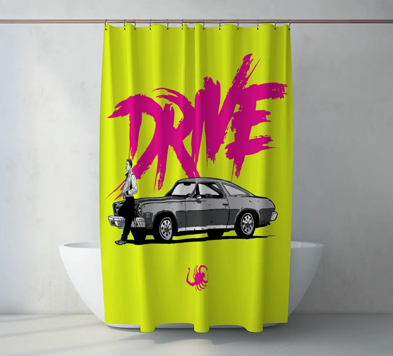 Drive - Yellow Duschvorhang von Federico Mancosu