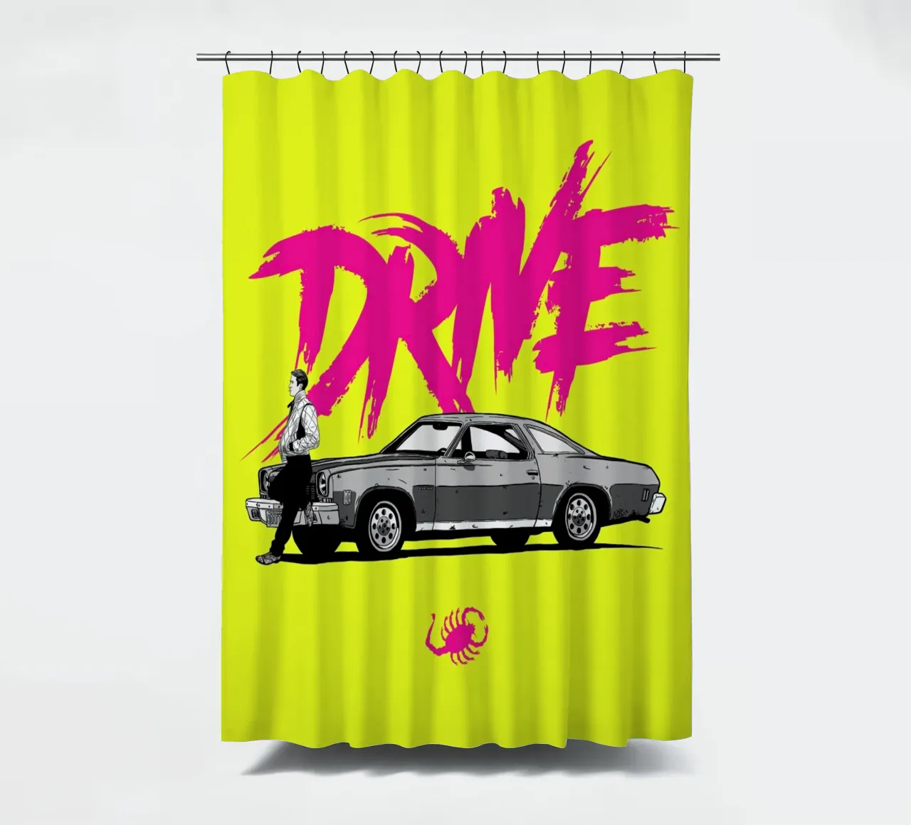 Drive - Yellow Duschvorhang von Federico Mancosu