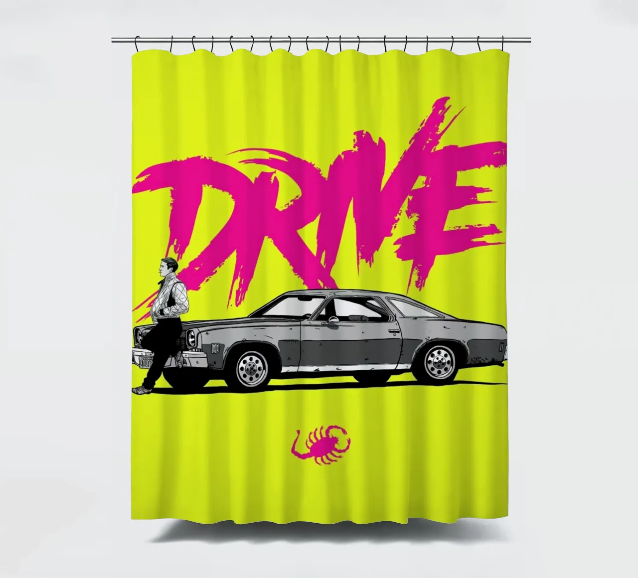 Drive - Yellow Duschvorhang von Federico Mancosu