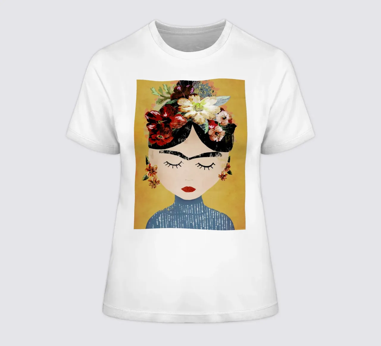 Frida (Yellow) t-shirt ajusté pour femmes de treechild