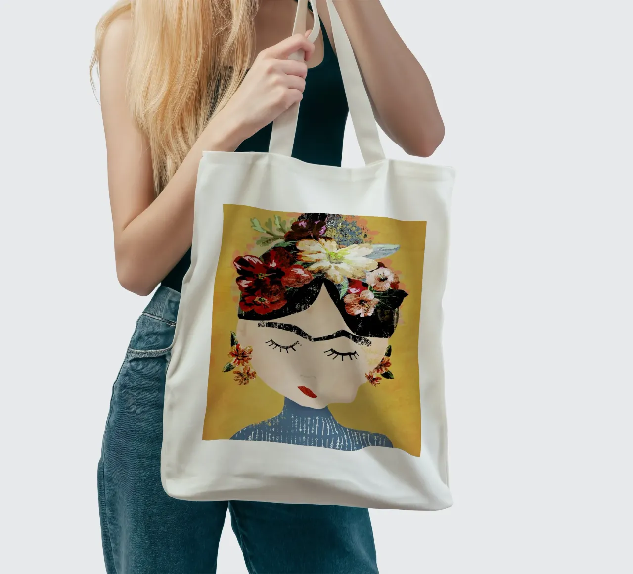 Frida (Yellow) tote bag de treechild