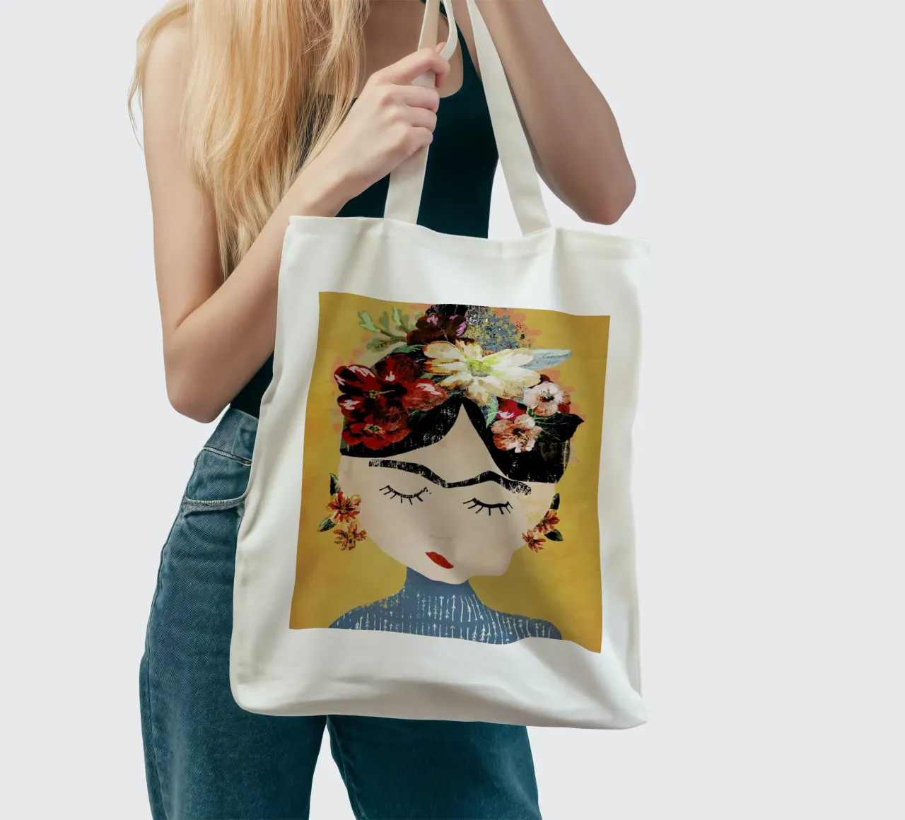 Frida (Yellow) tote bag de treechild