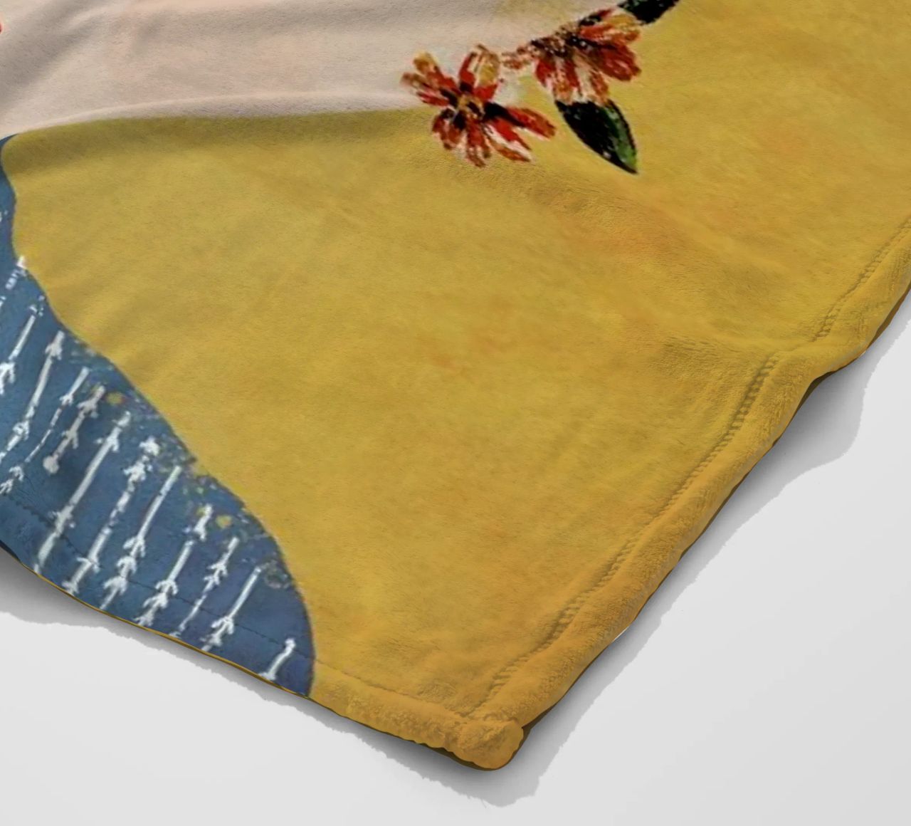 Frida (Yellow) fleece blanket by treechild