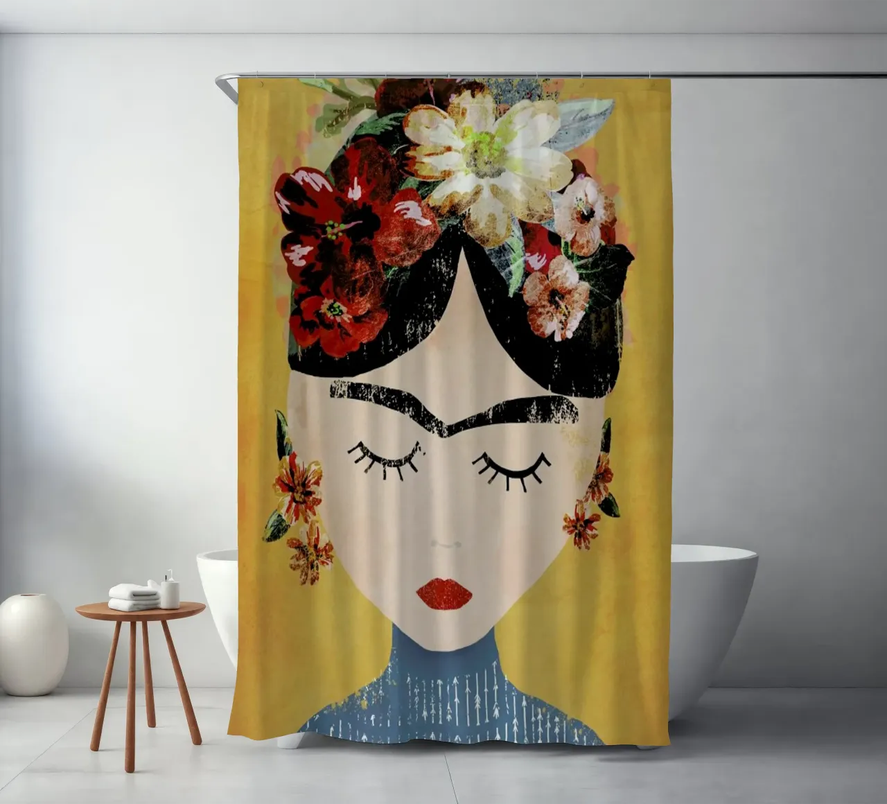 Frida (Yellow) rideau de douche de treechild