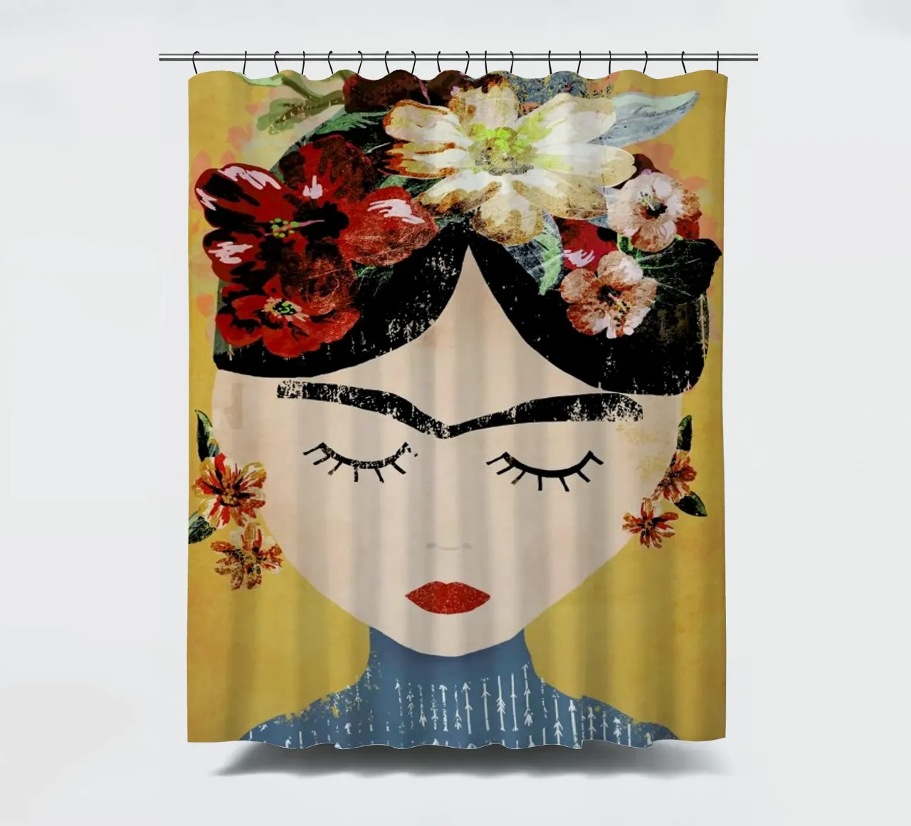 Frida (Yellow) rideau de douche de treechild