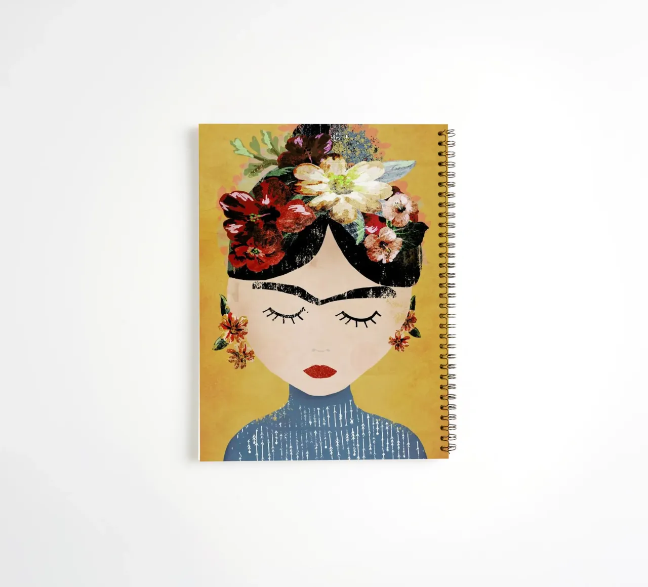 Frida (Yellow) notitieboek met spiraal van treechild