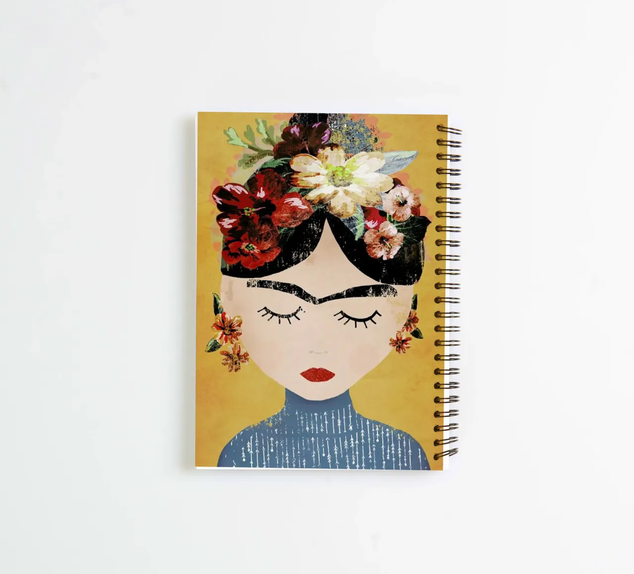Frida (Yellow) notitieboek met spiraal van treechild