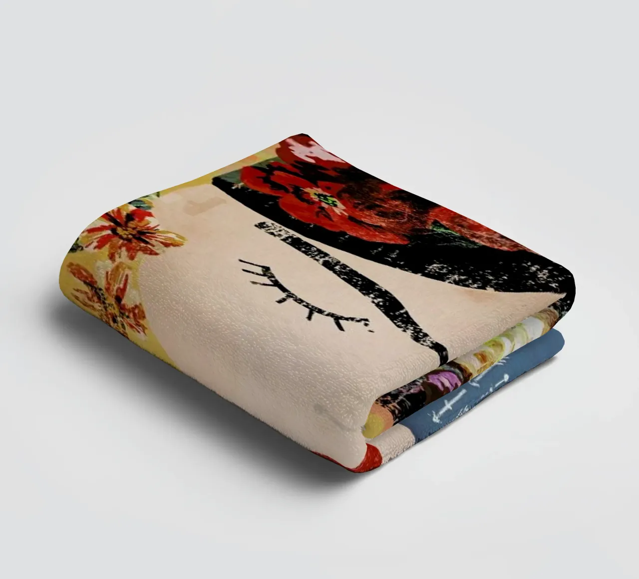 Frida (Yellow) asciugamano da bagno da treechild