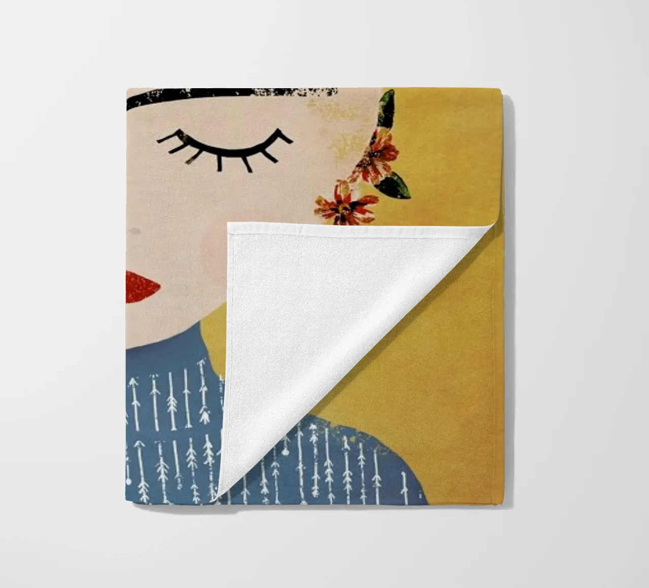 Frida (Yellow) beach towel by treechild