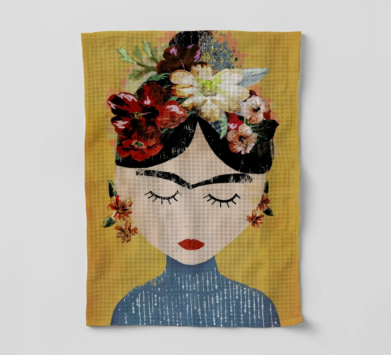 Frida (Yellow) canovaccio da cucina da treechild