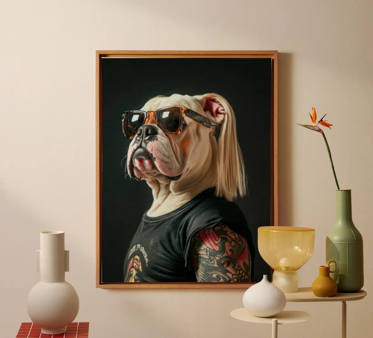 Axel tela con Cornice a cassetta da Affiches Chien Originales – Dogland