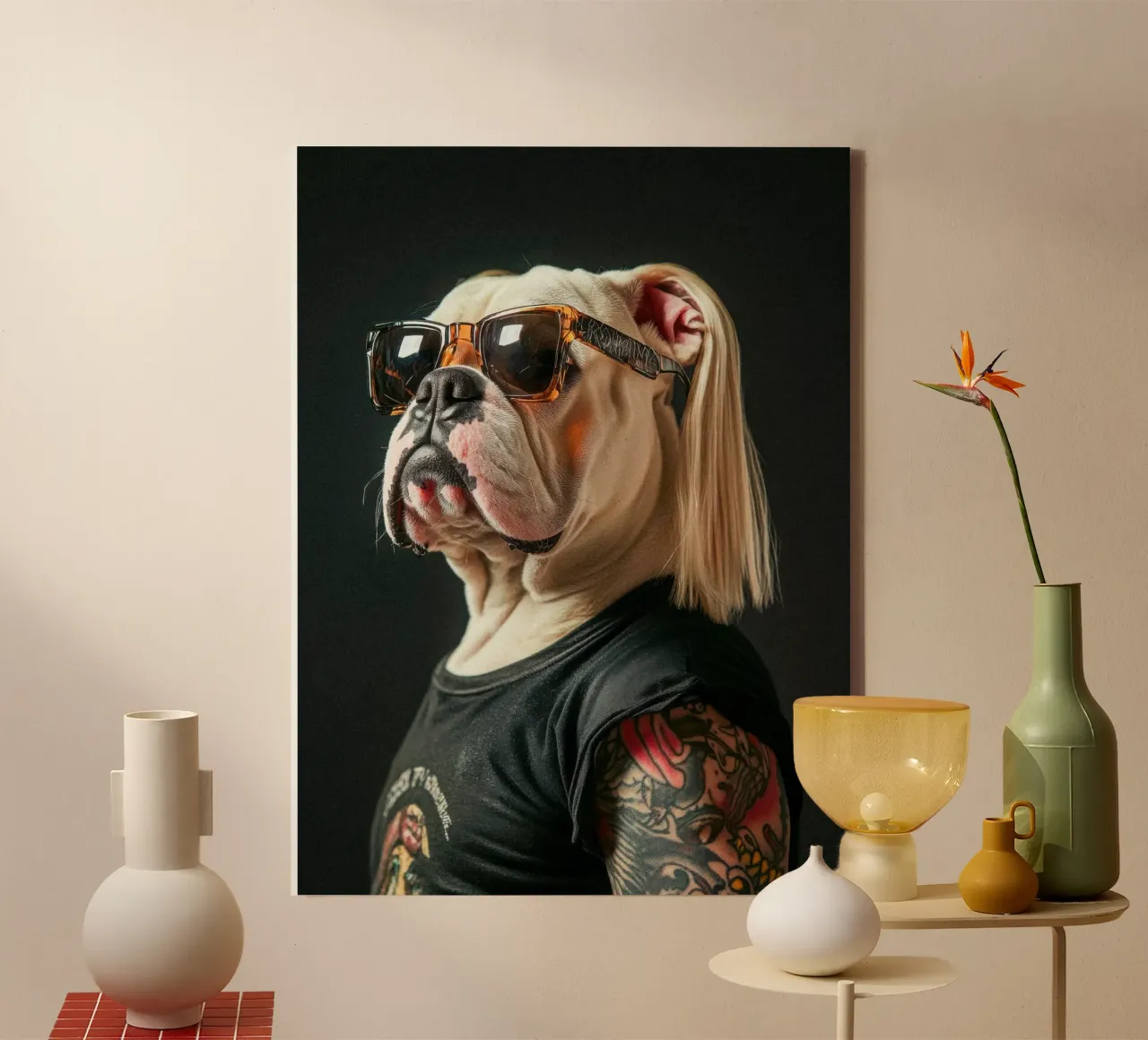 Axel tela con Cornice a cassetta da Affiches Chien Originales – Dogland