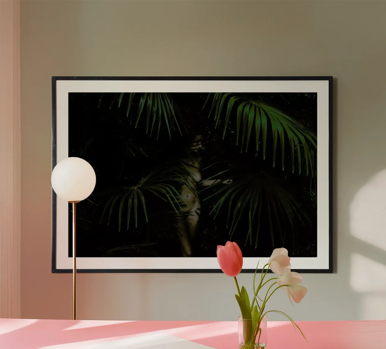 Palm Lover poster avec cadre en aluminium de Matevž Kosterov