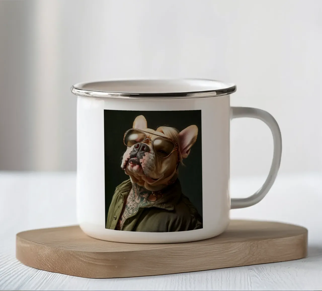 Lorenzo Emaille Tasse von Affiches Chien Originales – Dogland