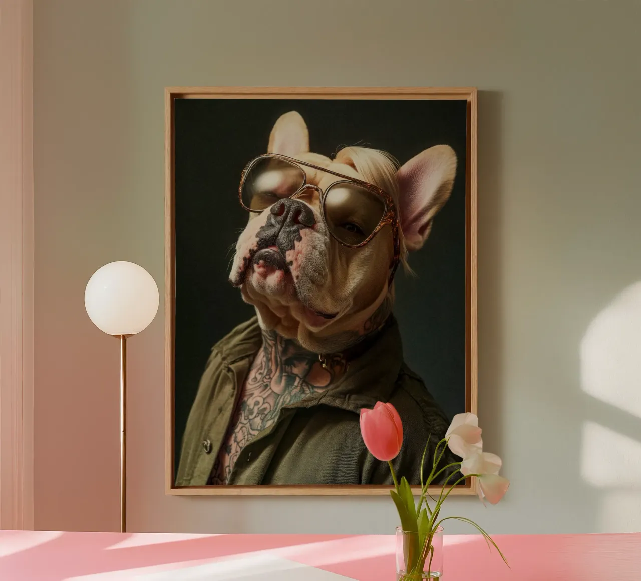 Lorenzo tela con Cornice a cassetta da Affiches Chien Originales – Dogland