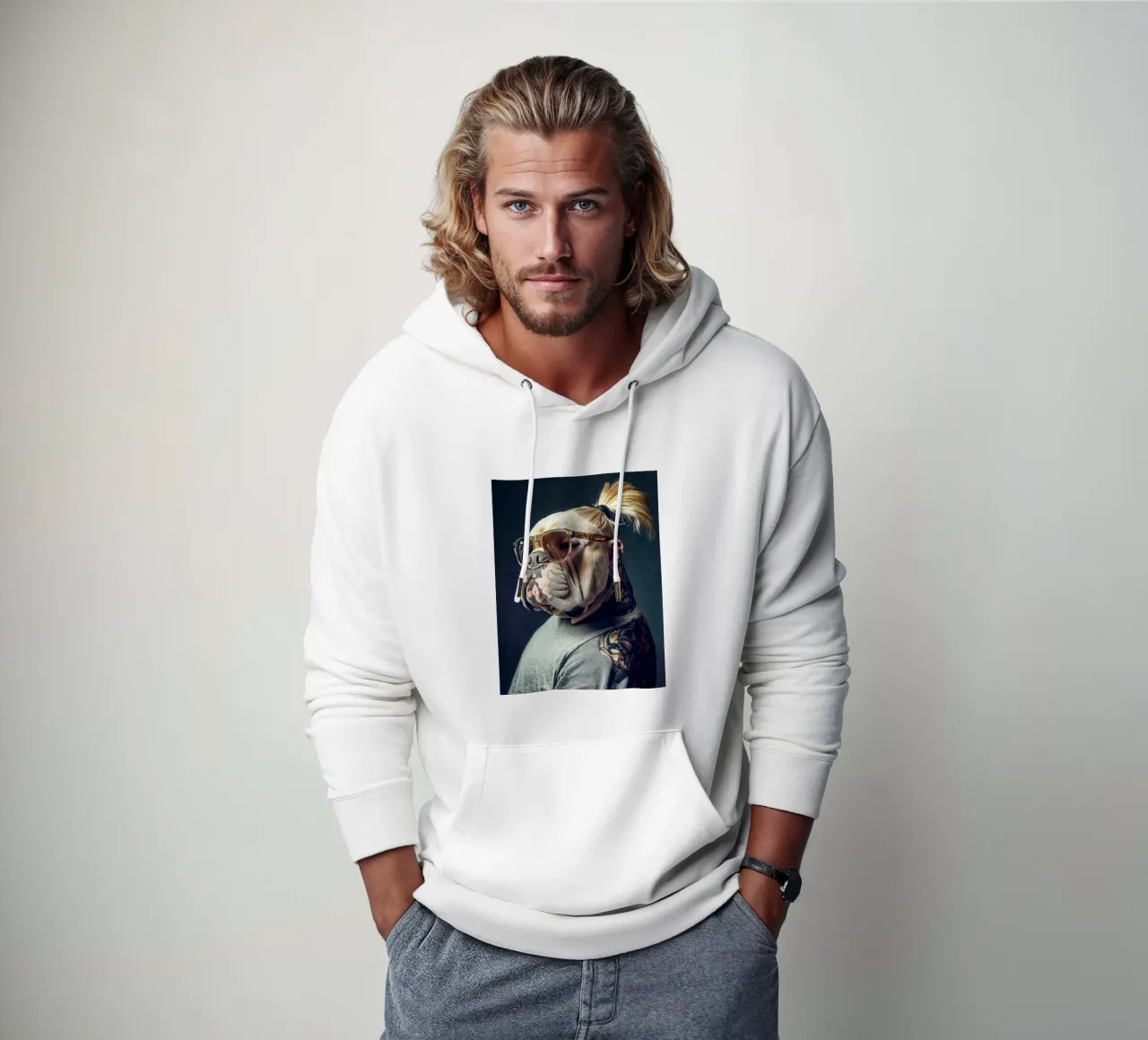 Milo felpa con cappuccio da Affiches Chien Originales – Dogland