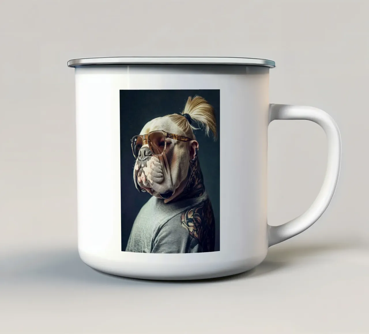 Milo enamel mug by Affiches Chien Originales – Dogland