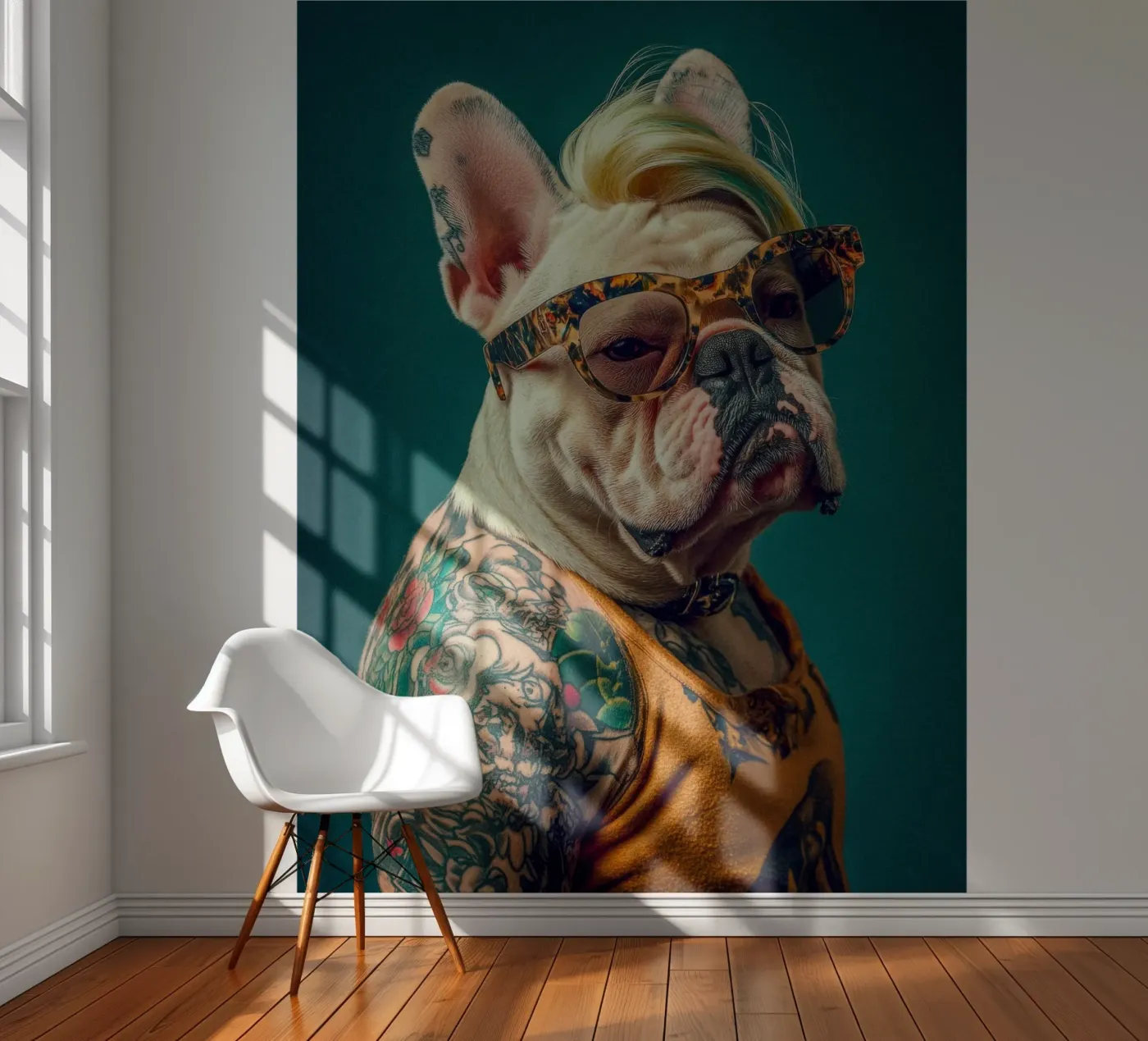 Sky fotobehang van Affiches Chien Originales – Dogland