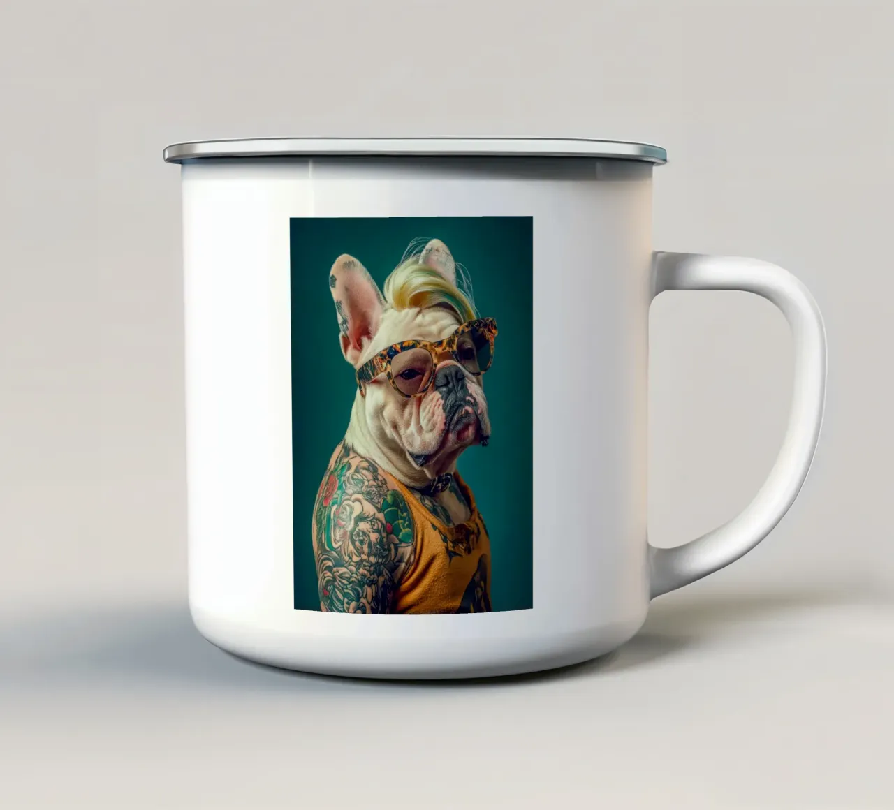 Sky tazza in smalto da Affiches Chien Originales – Dogland