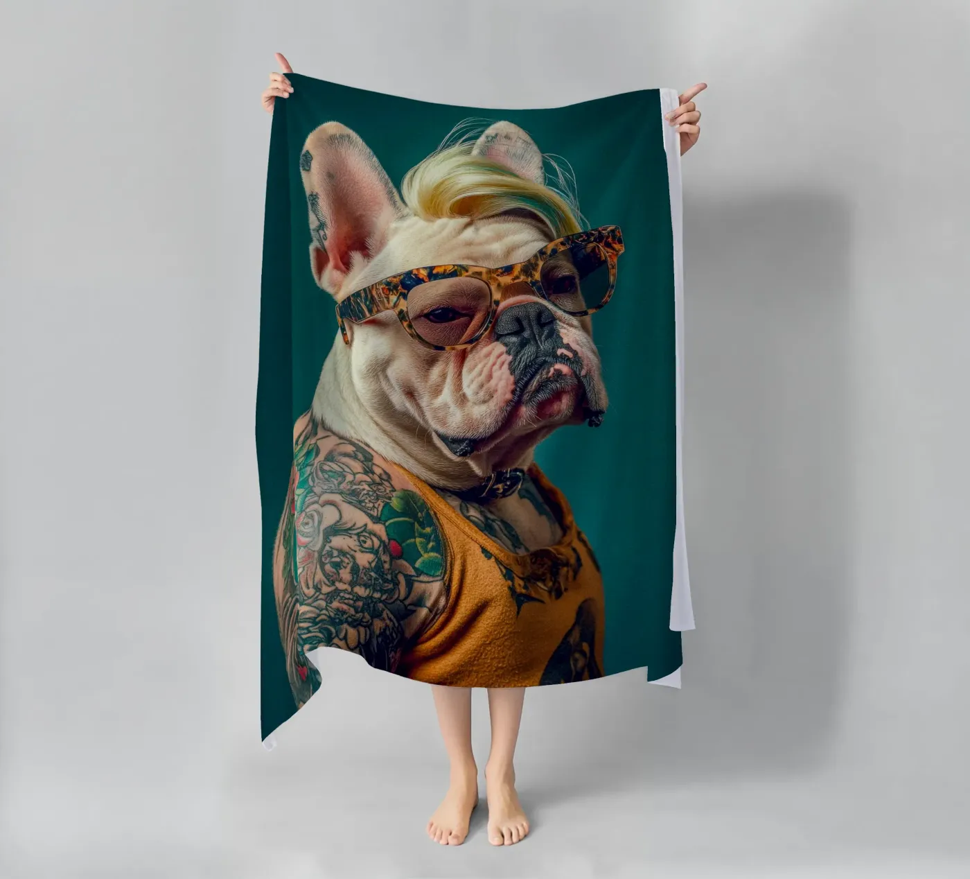 Sky beach towel by Affiches Chien Originales – Dogland