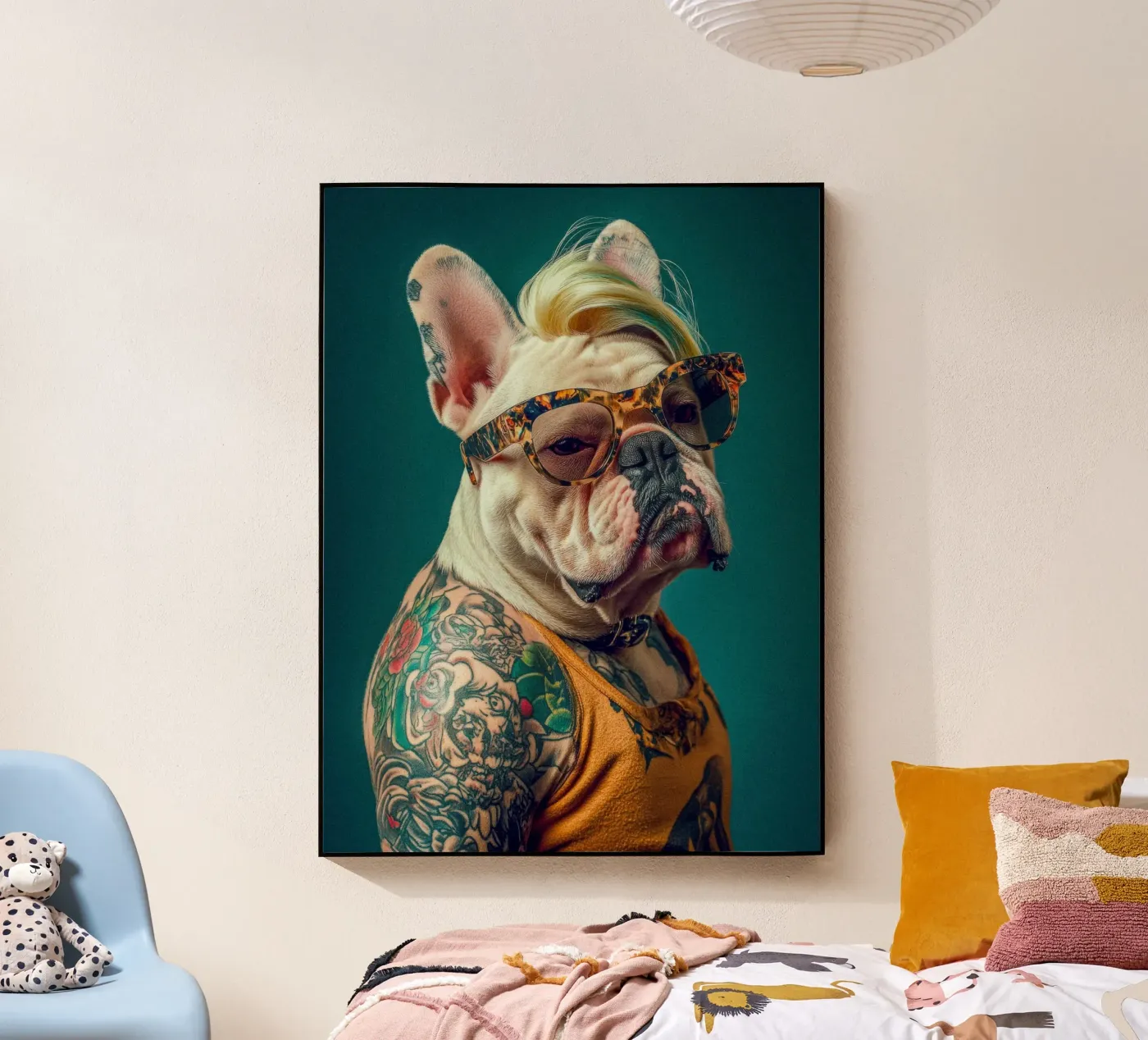 Sky acryl van Affiches Chien Originales – Dogland