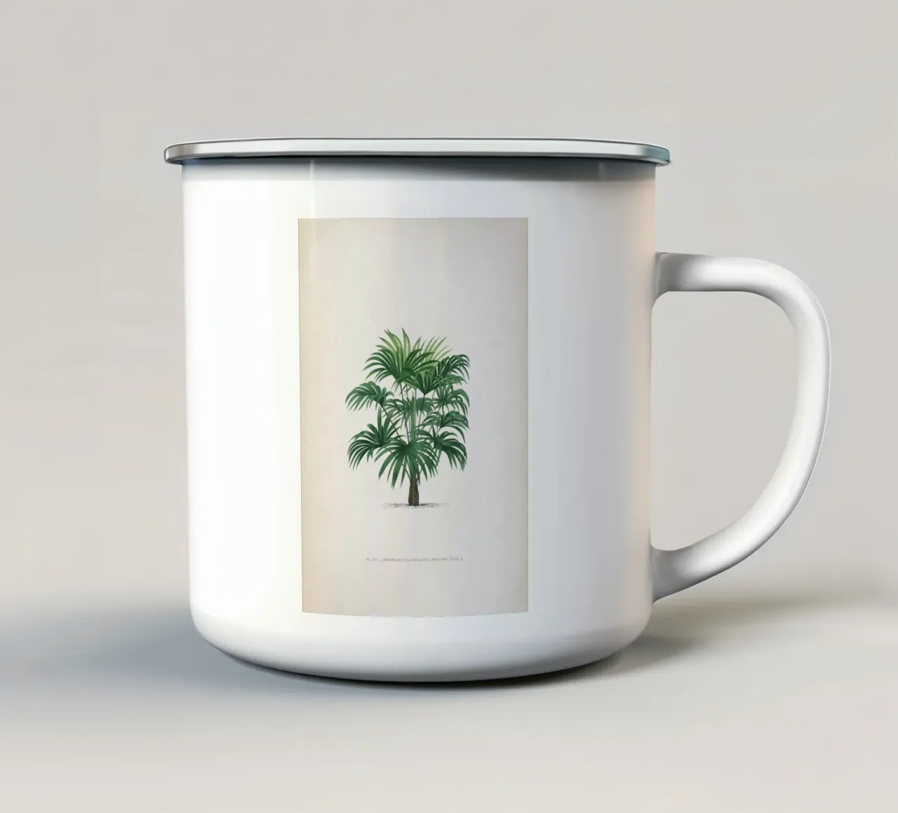 Vintage Kerchove 2 Les Palmiers 25 tazza in smalto da Vintage Print Collection