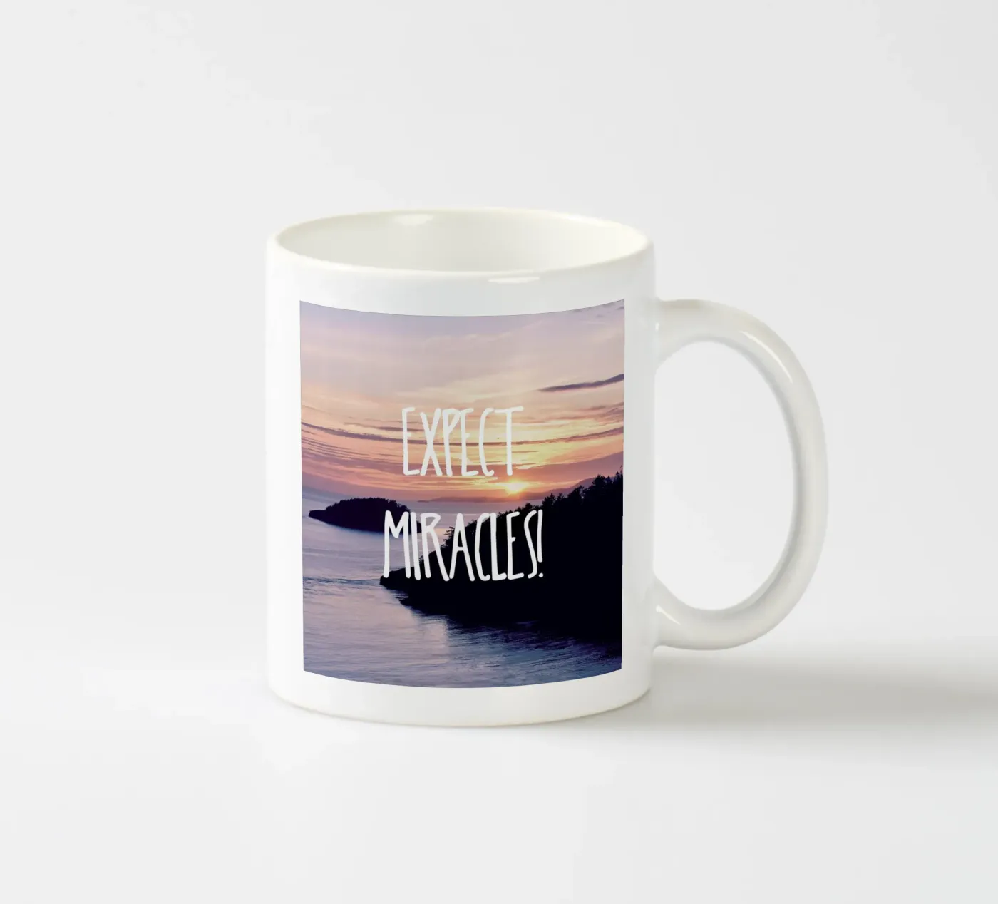 Expect Miracles ceramic mug by Robin Delean
