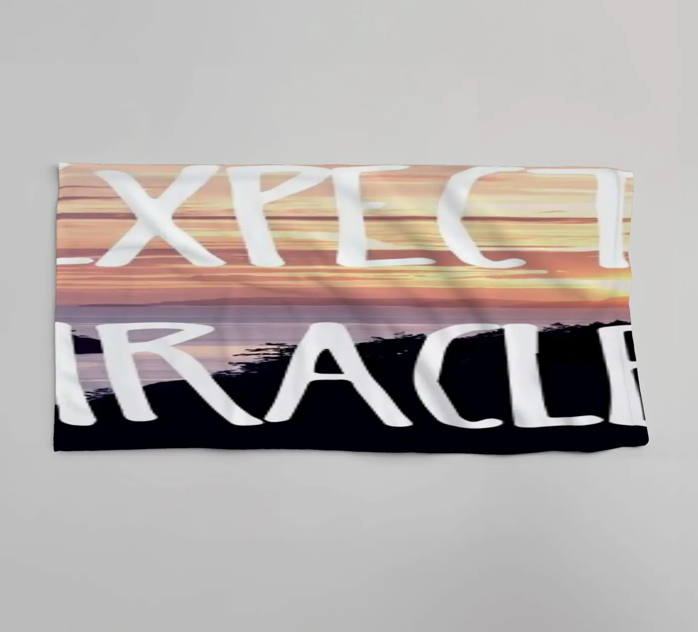 Expect Miracles towel by Robin Delean